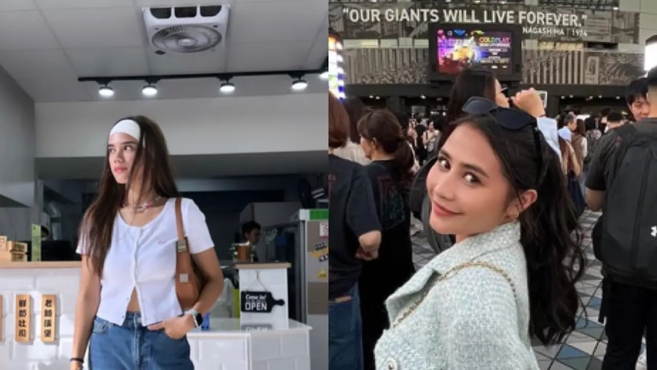Adu Gaya Prilly Latuconsina dan Audi Marissa Nonton Konser Coldplay