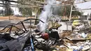 Lokasi serangan di Bartalla di provinsi Nineveh, Irak utara, Rabu, 29 Juli 2026. (AFP/  Zaid Al-Obeidi)