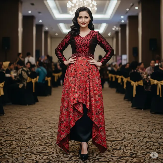 Model Nuansa Merah & Hitam