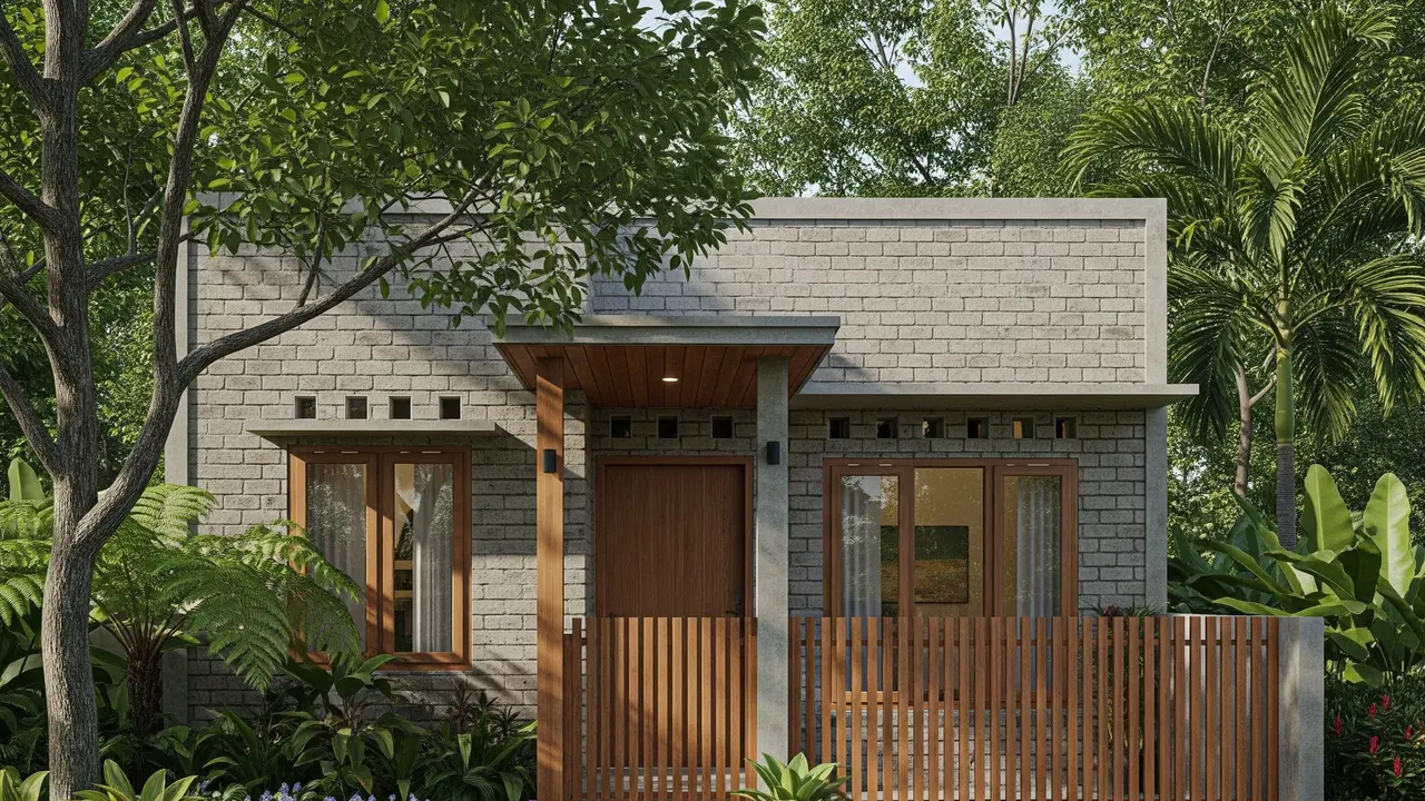 Inspirasi Rumah Kecil yang Bagus dari Hebel Tanpa Plester