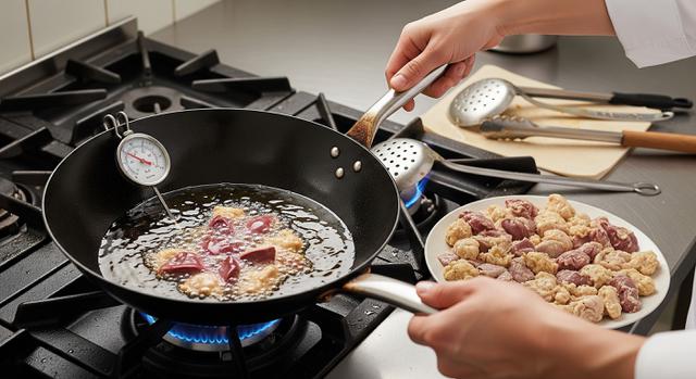 5. Atur Suhu Api dan Jumlah Minyak dengan Tepat