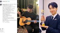 Gitaris Lee Seung Gi curhat kalau ternyata dirinya juga tak mendapatkan bayaran atas produksi album ke-6 milik Lee Seung Gi. (Liputan6.com/Qorry Layla Aprianti)