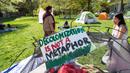 Dalam sepekan terakhir, muncul aksi berkemah pro Palestina di berbagai universitas di Amerika Serikat. (Matthew Hatcher/Getty Images North America/Getty Images via AFP)