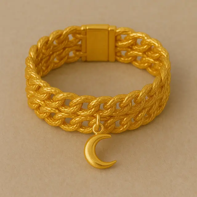 Gelang Emas Rantai Arab Terbaru untuk Usia 40 Tahun (Foto: ChatGPT)