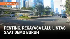 Situasi lalu lintas di Jalan Gatot Subroto, Senayan, Jakarta Pusat, masih terpantau lancar pada Kamis pagi jelang aksi unjuk rasa buruh di depan Gedung DPR. Meski begitu, petugas PJR dan Jasa Marga telah bersiaga di sejumlah titik, mengantisipasi rek...