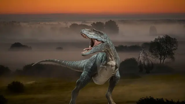 Ilustrasi dinosaurus.