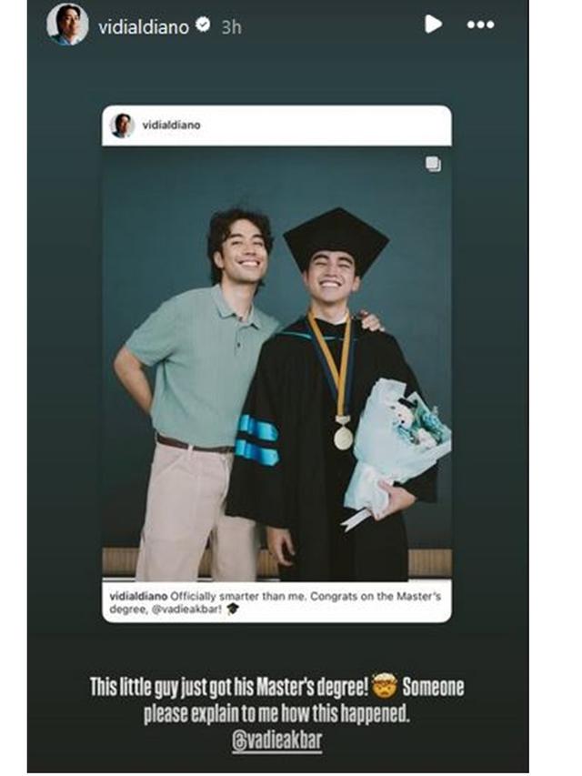 6 Potret Wisuda Vadi Akbar Adik Vidi Aldiano, Raih Gelar Master