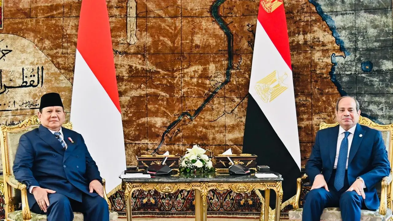 Presiden Prabowo Subianto melakukan pertemuan empat mata dengan Presiden Mesir, Abdel Fattah El-Sisi