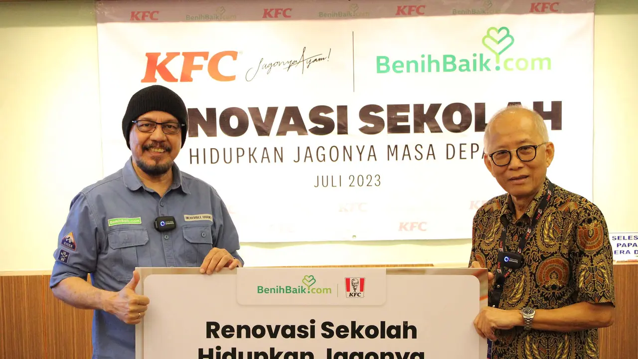 Gandeng Yayasan Benih Baik, KFC Beri Donasi Rp 415 Juta untuk Renovasi SDN Banjarwangi, Tasikmalaya