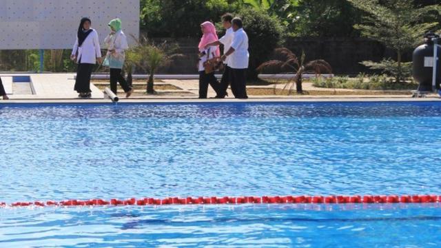 Venue cabang selam kolam pada PON 2016 di Cirebon.