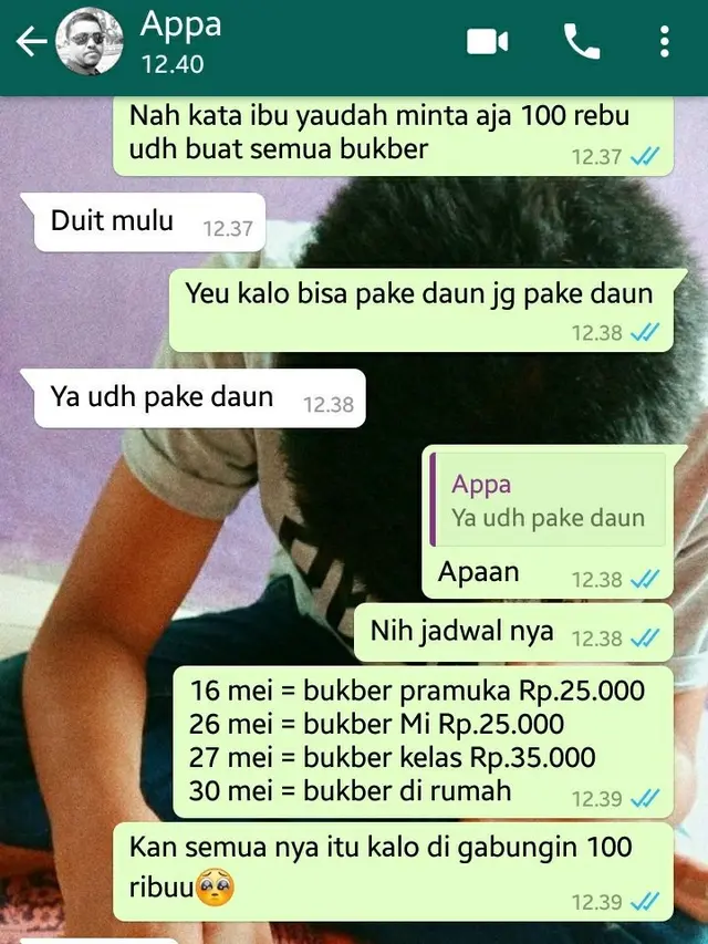 5 Chat Kocak Anak dan Bapak Ini Senyum Kecut