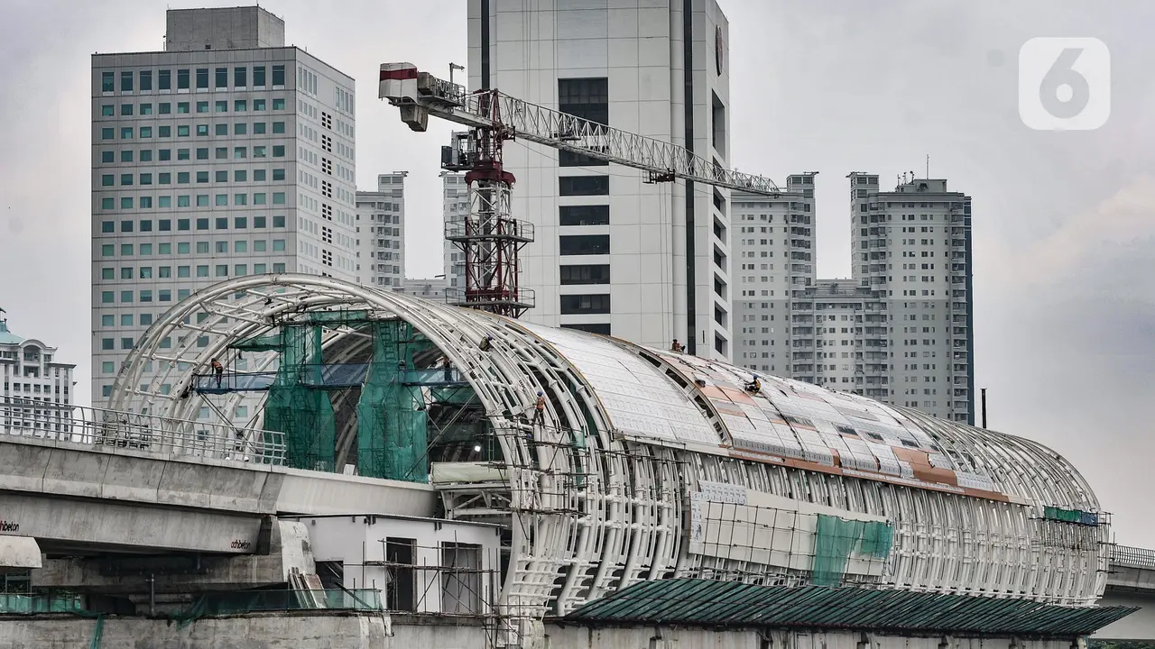Progres Pembangunan Stasiun LRT Dukuh Atas