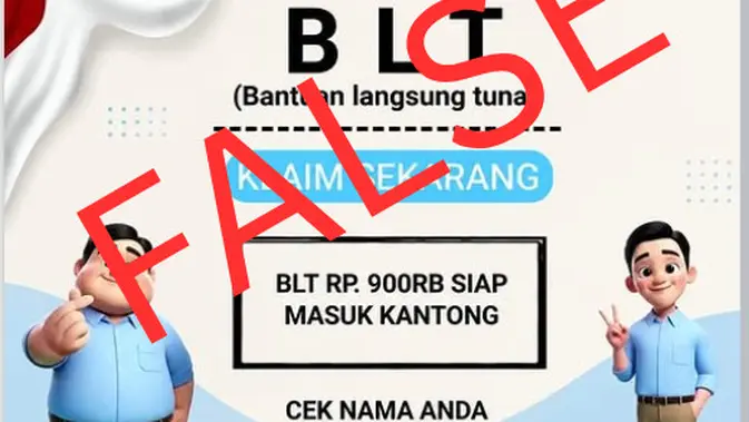 Cek Fakta: Hoaks Tautan Pendaftaran Pencairan BLT Rp 900 Ribu
