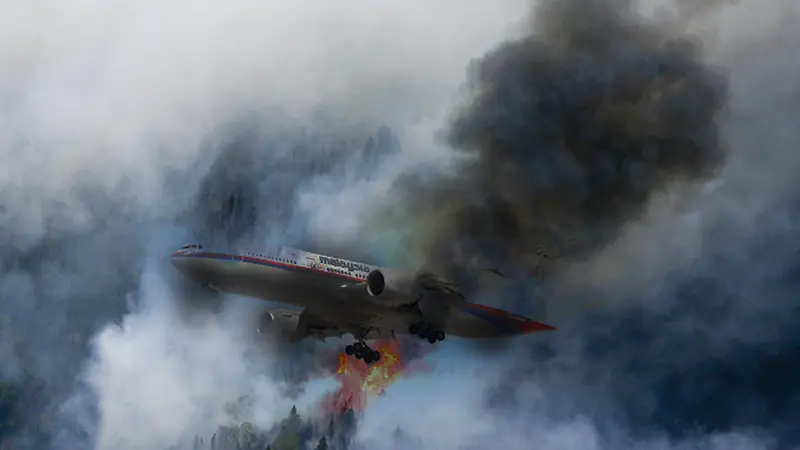 Ilustrasi MH17 terbakar (2)