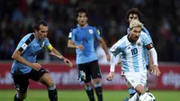 Lionel Messi di laga Argentina vs Uruguay (Reuters)