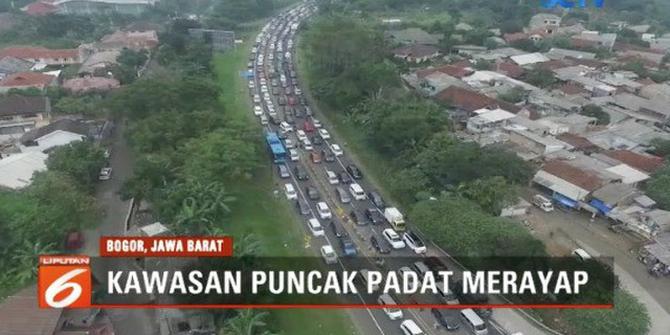 30 Ribu Kendaraan Menuju Puncak Bogor, Macet Mengular 10 Km
