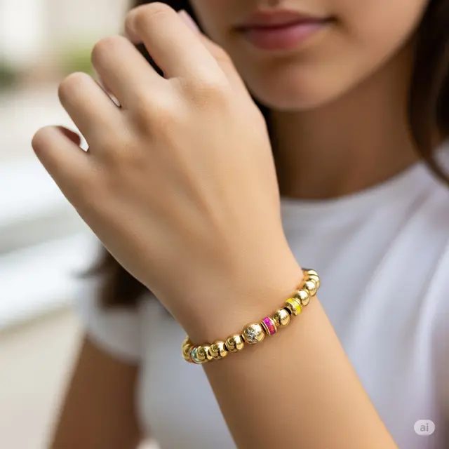 Gelang Beads Warna Cerah