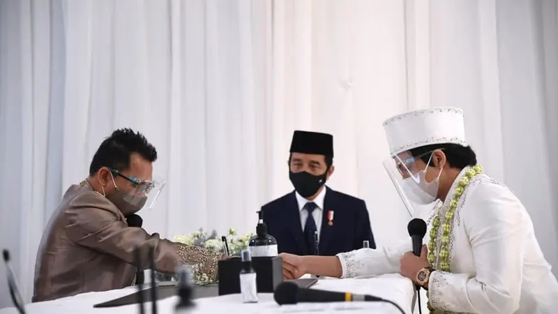 Jadi Saksi Nikah, Ini Potret Jokowi dan Prabowo di Akad Nikah Atta Aurel