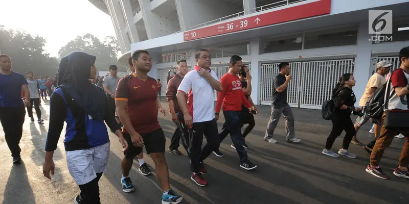 Tingkatkan Soliditas, Cdm Indonesia di Asian Games 2018 Olahraga Pagi Bersama Atlet