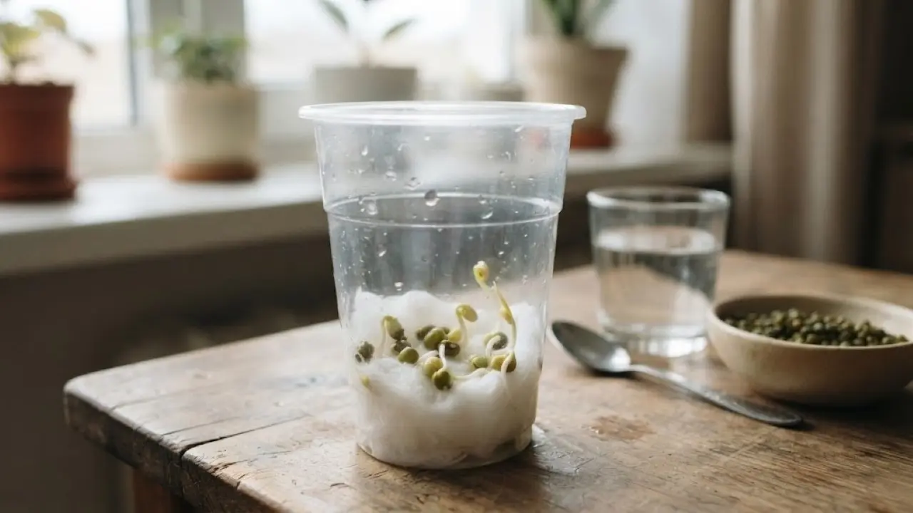 cara menanam kacang hijau dengan kapas