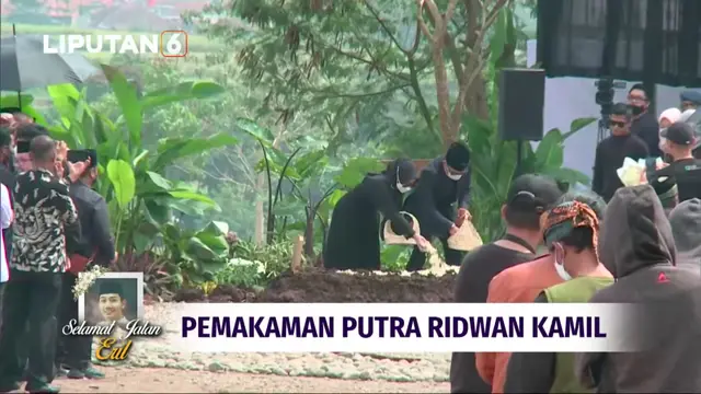 Prosesi Pemakaman Emmeril Kahn Mumtadz, Putra Ridwan Kamil