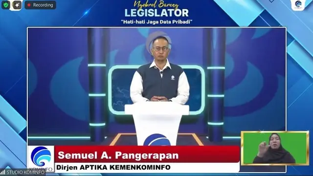 Dirjen Aptika Kemenkominfo, Semuel A. Pangerapan.