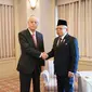 Wakil Presiden (Wapres) Ma'ruf Amin melakukan pertemuan dengan Chairman Ezaki Glico Co. Ltd. Ezaki Katsuhisa. Pertemuan digelar di Ruang Takara, Hotel Imperial, Senin (6/3/2023). (Foto: Setwapres RI)