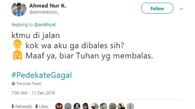 PDKT gagal ala warganet (foto: Twitter)