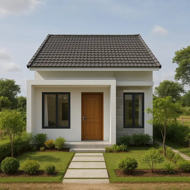 Model Rumah Minimalis 7x10 di Desa dengan 3 Kamar Tidur