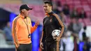 Carlo Ancelotti adalah salah satu dari segelintir ahli taktik yang telah memenangkan gelar liga di empat negara berbeda. Di bawah pelatih Italia tersebut, Cristiano Ronaldo mampu berada di puncak kejayaannya dengan mencetak 112 gol hanya dalam 101 laga di semua kompetisi. (AFP/Javier Soriano)