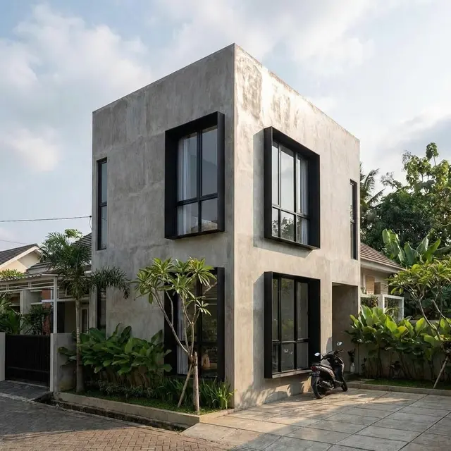 Ilustrasi Rumah Konsep The Industrial Box