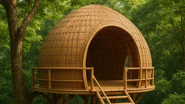 7 Model Rumah Pohon Sederhana dari Bambu, Ramah Lingkungan dan Estetik