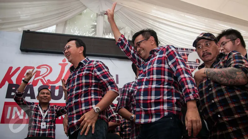 Ke Rumah Lembang Ahok Djarot Disambut Pendukungnya-Jakarta- Gempur M Surya-20170215