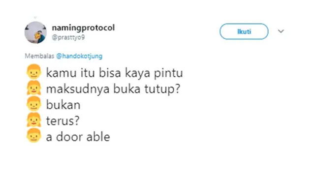 Cuitan gombalan (Sumber: Twitter/prasttyo9)