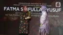 Ketua TP PKK Bunda PAUD, dan Ketua FORIKAN dan DEKRANASDA kota pasuruan Fatma Saifullah Yusuf  dalam Anugrah Inspiratif Liputan6.com di Jakarta, Sabtu (8/7/2023). Dengan  kategori Perempuan inspiratif 2023 pegiat lingkungan dan kelompok tani. (Liputan6.com/Angga Yuniar)