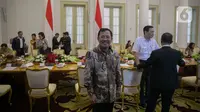 Menteri Kesehatan Terawan Agus Putranto  menghadiri rapat terbatas di Istana Kepresidenan Bogor, Jakarta, Selasa (4/2/2020). Jokowi meminta semua menteri untuk mengambil langkah-langkah perlindungan dan pencegahan virus corona. (Liputan6.com/Faizal Fanani)