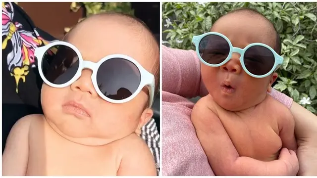 Potret 6 Bayi Artis Berjemur Pakai Kacamata, Lucu Bikin Gemas