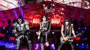 Penampilan band heavy metal KISS dalam tur dunia bertajuk 'End of the Road' di Riverbend Music Center, Cincinnati, Ohio, Amerika Serikat, Kamis (29/8/2019). KISS menggebrak panggung Riverbend Music Center dalam tur perpisahan band tersebut. (Photo by Amy Harris/Invision/AP)