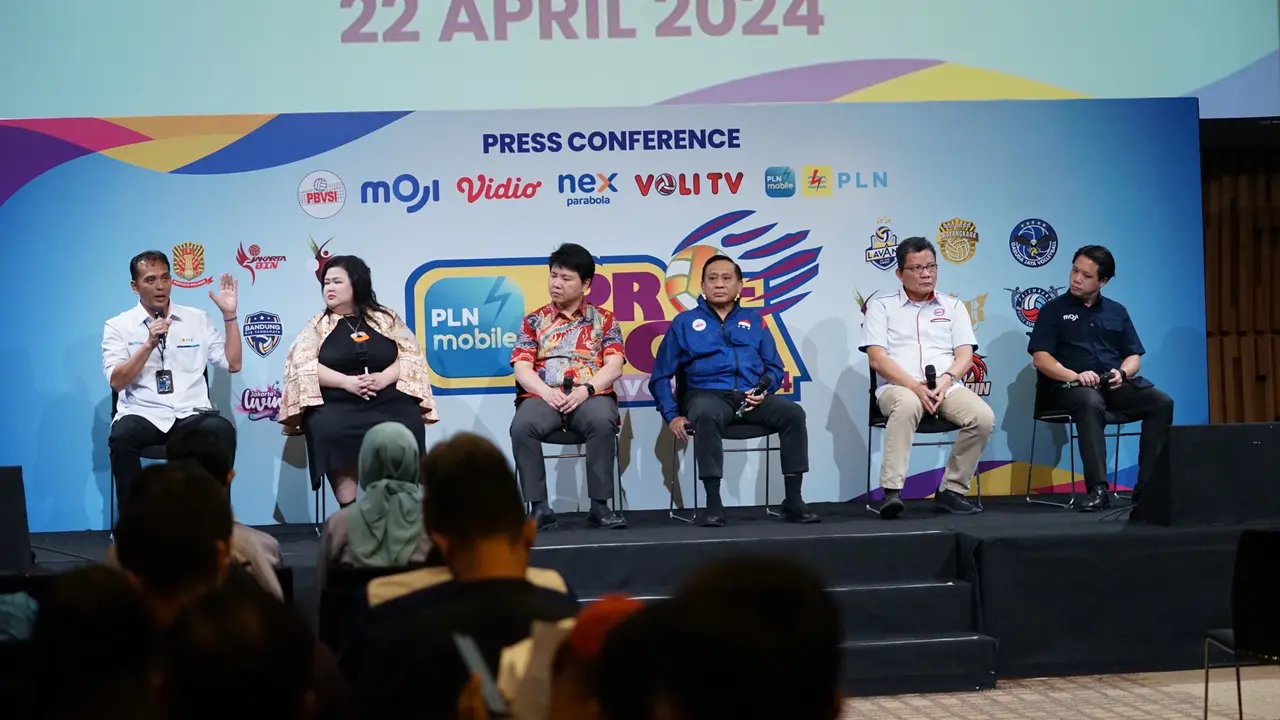 Konferensi pers PLN Mobile Proliga 2024. (Foto: Liputan6.com/PLN)