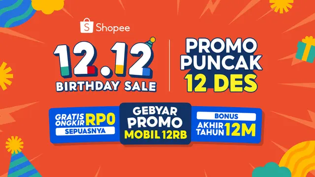 Shopee Kasih Promo Menarik di Puncak 12.12 Birthday Sale