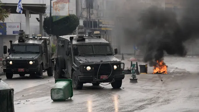 Bentrok Tulkarem Tepi Barat Palestina