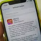 Update iOS 17.3 di iPhone hadirkan pembaruan fitur, salah satunya Stolen Device Protection. (Liputan6.com/ Agustin Setyo Wardani).
