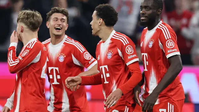 Selebrasi Jamal Musiala di laga Bayern vs Monchengladbach