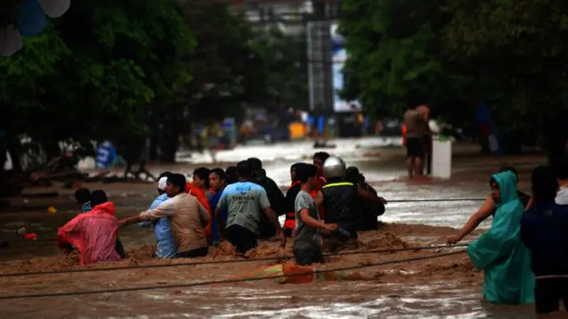 Ilustrasi banjir bandang