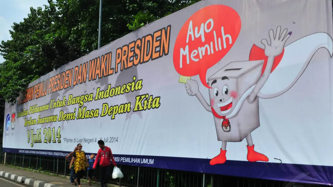 KPU Pasang Spanduk Tolak Golput
