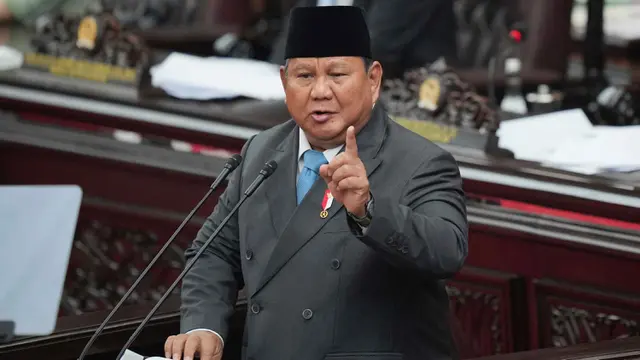 Momen Presiden Prabowo Subianto Sampaikan Pidato pada Rapat Paripurna ke-19 DPR