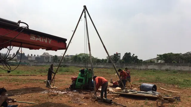 Foto pembangunan apartemen K2 Park di Serpong. Senin, 21 Agustus 2018