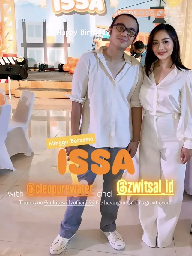 Nikita Willy Tampil Sederhana di Pesta Ulang Tahun Baby Issa keTiga.