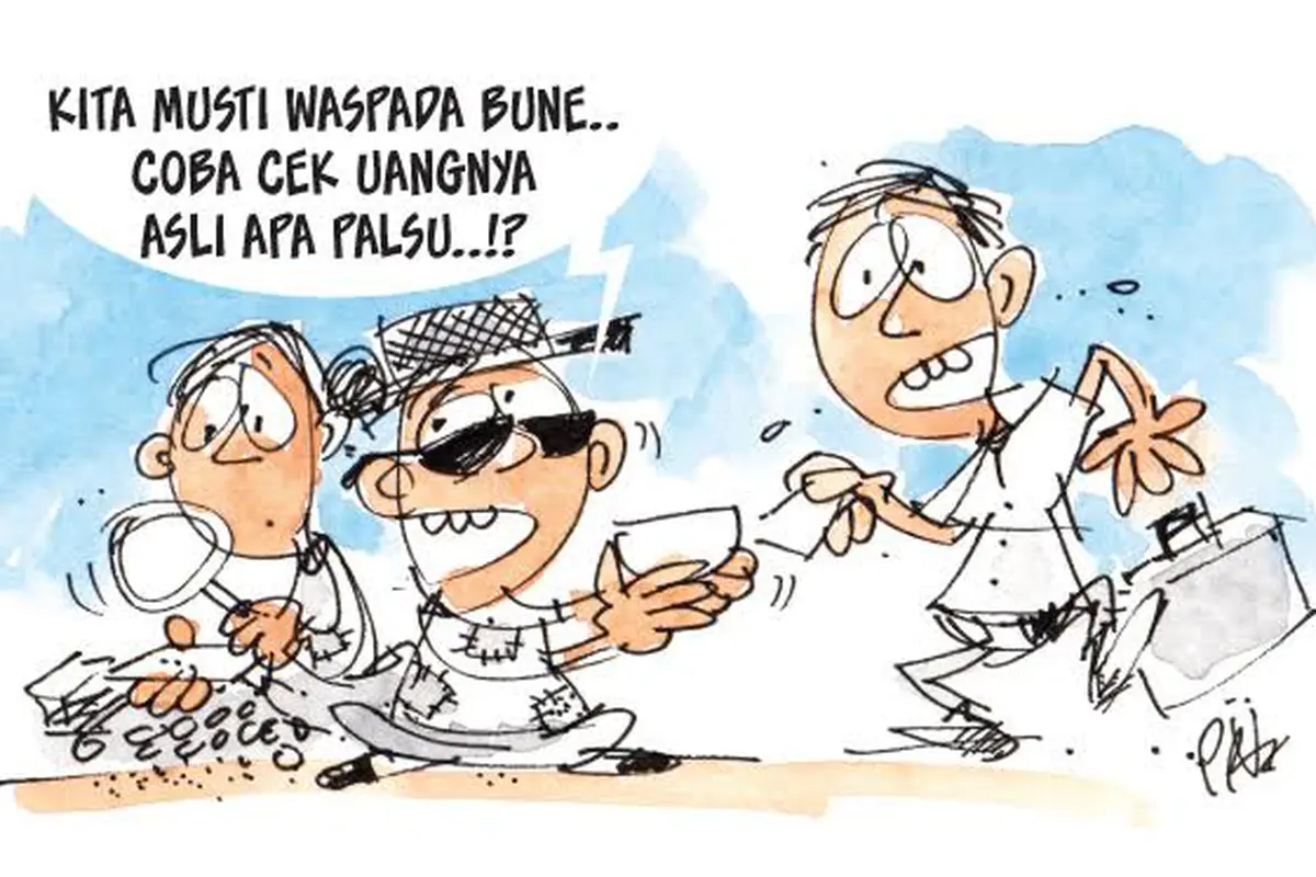 kartun uang palsu