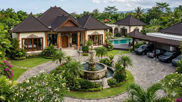Model Rumah 1 Lantai ala Villa di Bali